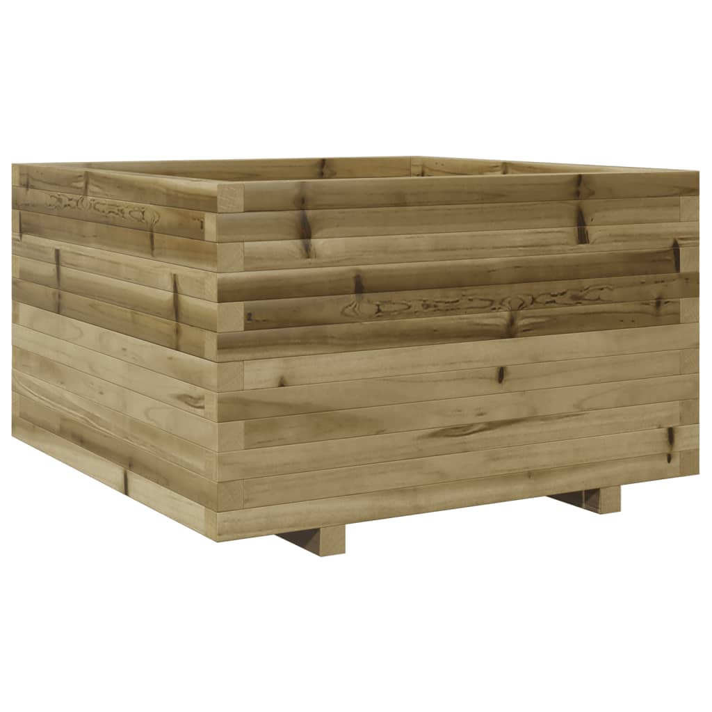 Utendørs Blomsterkasse Plantekasse Tre 80x80x49,5 cm impregnert furu