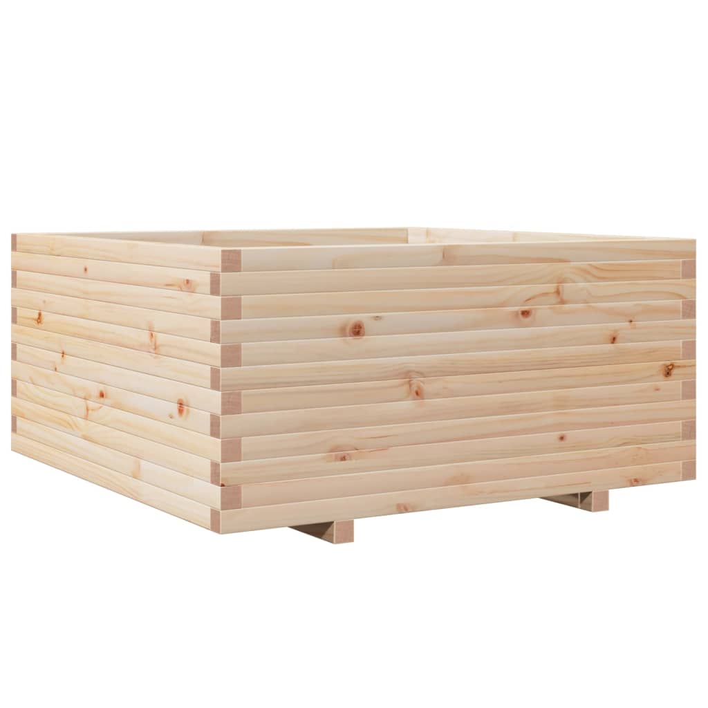 Utendørs Blomsterkasse Plantekasse Tre 100x100x49,5 cm heltre furu