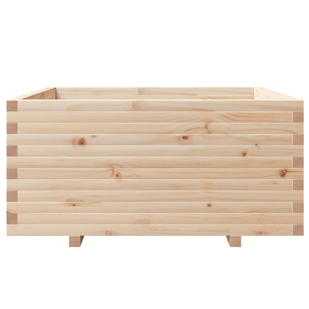 Utendørs Blomsterkasse Plantekasse Tre 100x100x49,5 cm heltre furu