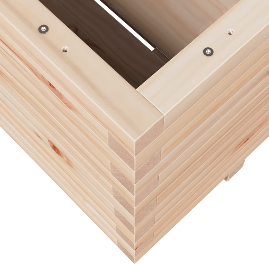 Utendørs Blomsterkasse Plantekasse Tre 100x100x49,5 cm heltre furu