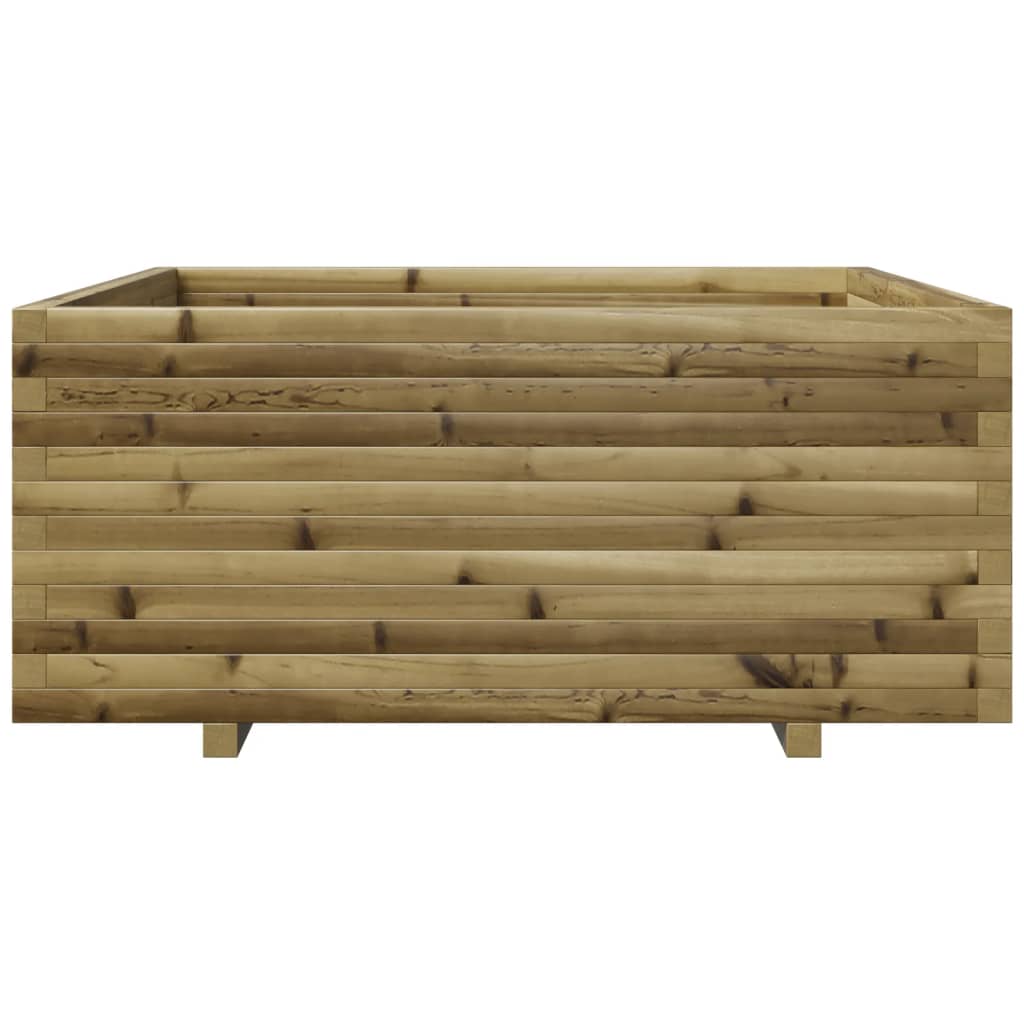Utendørs Blomsterkasse Plantekasse Tre 110x110x49,5 cm impregnert furu