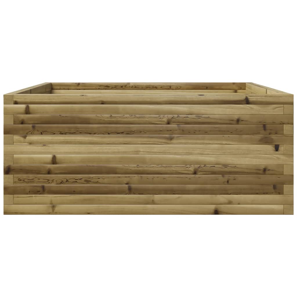 Utendørs Blomsterkasse Plantekasse Tre 110x110x49,5 cm impregnert furu
