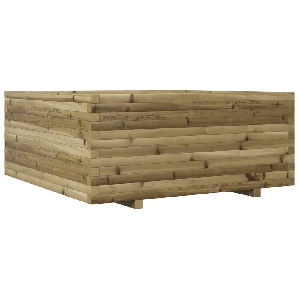 Utendørs Blomsterkasse Plantekasse Tre 110x110x49,5 cm impregnert furu
