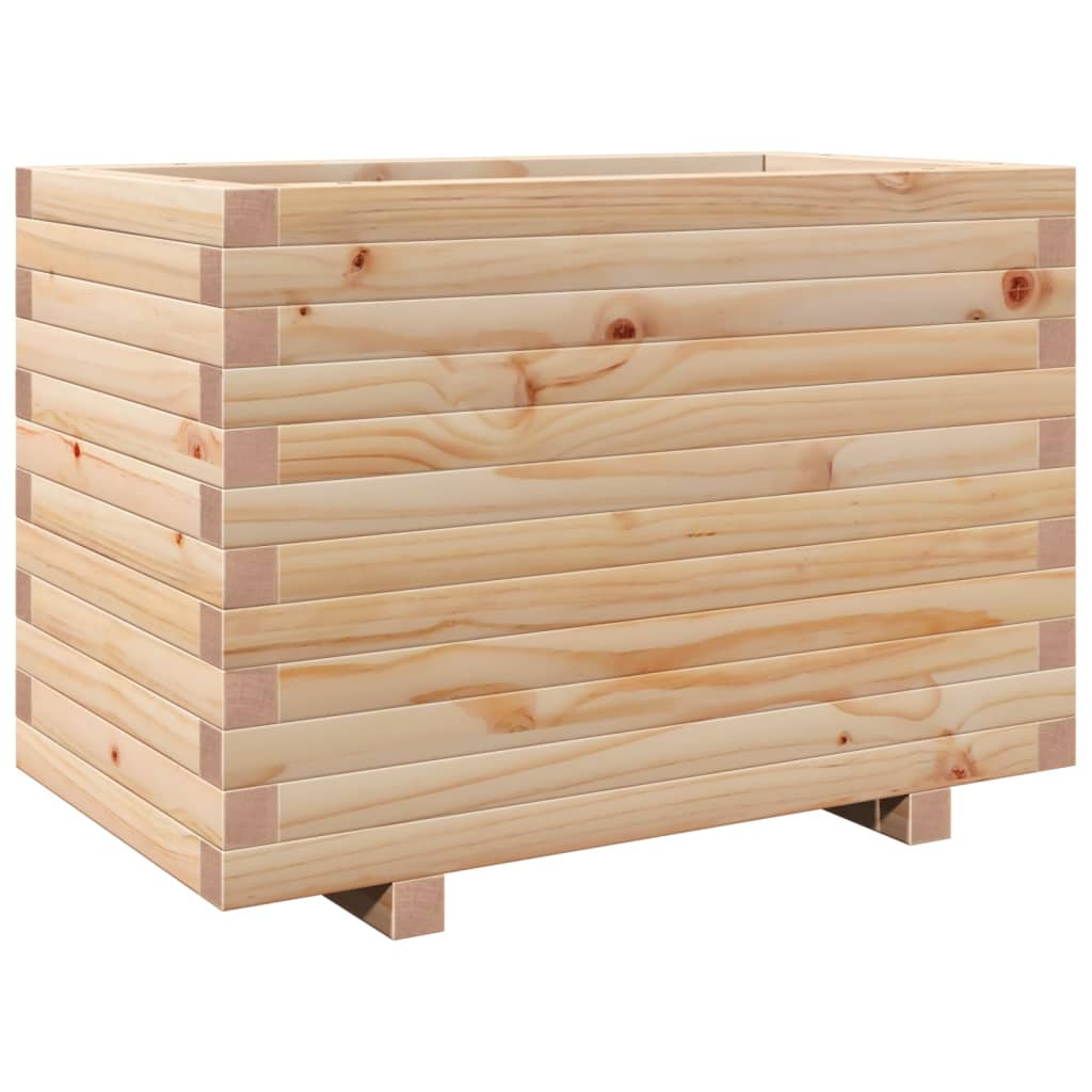 Utendørs Blomsterkasse Plantekasse Tre 70x40x49,5 cm heltre furu