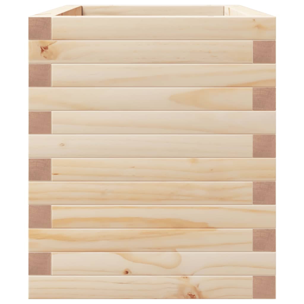 Utendørs Blomsterkasse Plantekasse Tre 70x40x49,5 cm heltre furu