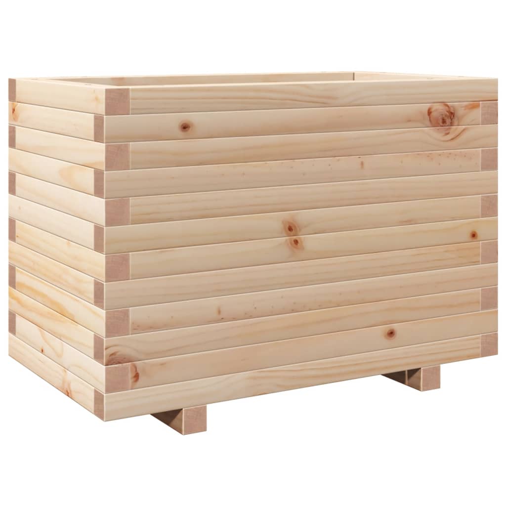 Utendørs Blomsterkasse Plantekasse Tre 70x40x49,5 cm heltre furu