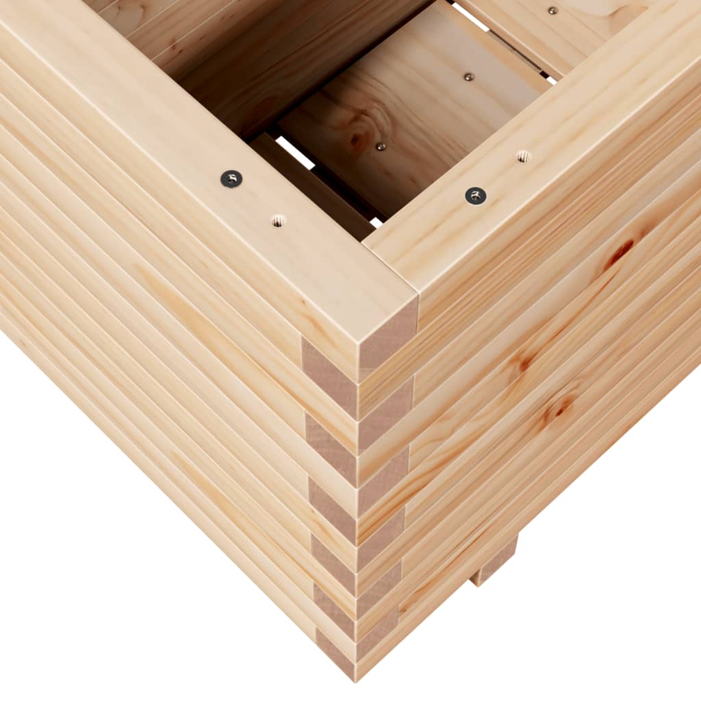 Utendørs Blomsterkasse Plantekasse Tre 70x40x49,5 cm heltre furu