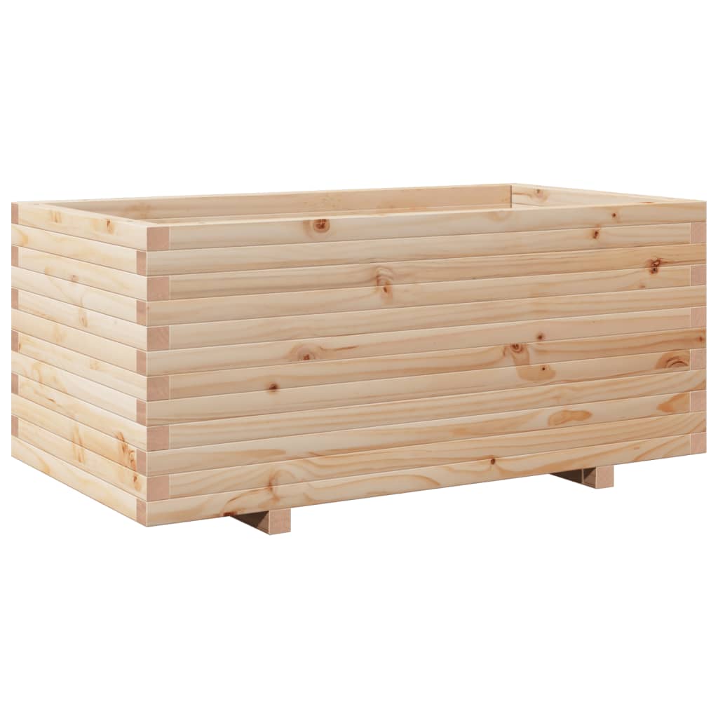 Utendørs Blomsterkasse Plantekasse Tre 110x60x49,5 cm heltre furu
