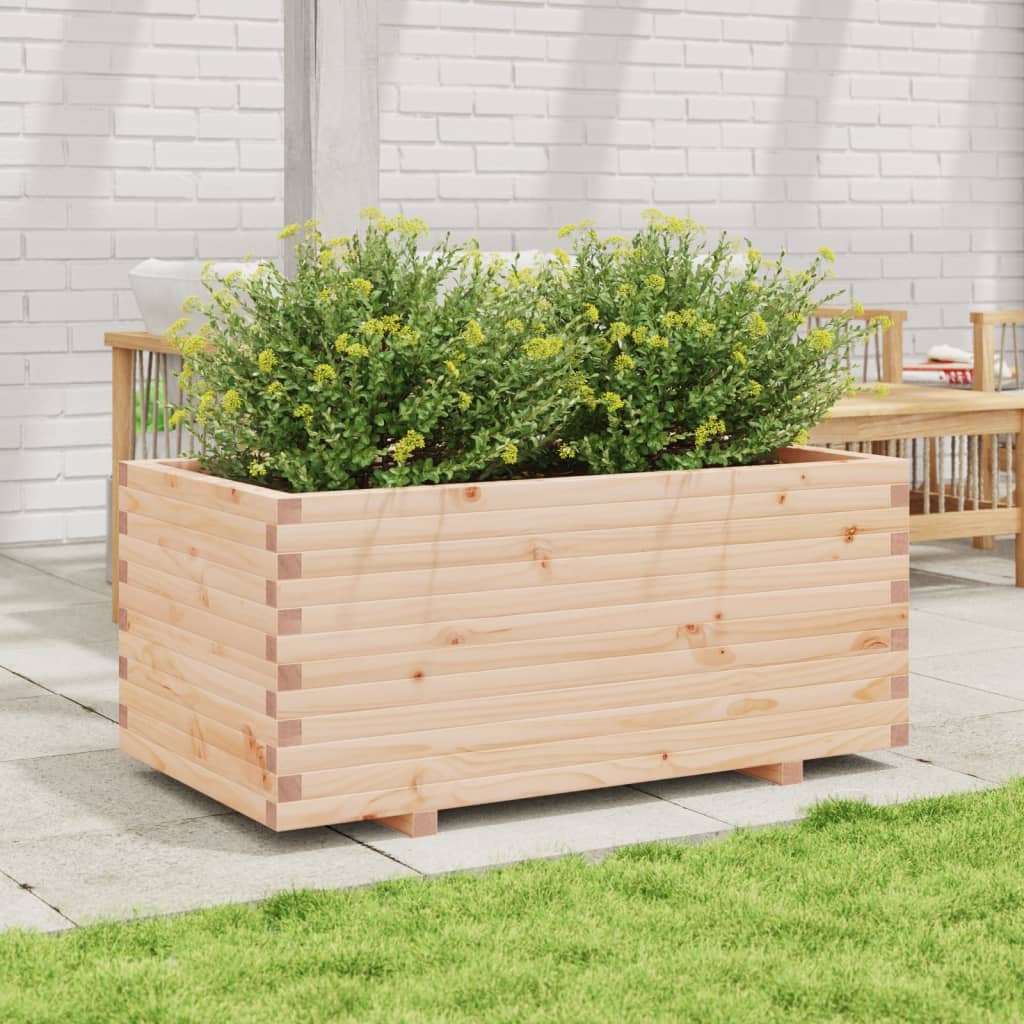 Utendørs Blomsterkasse Plantekasse Tre 110x60x49,5 cm heltre furu