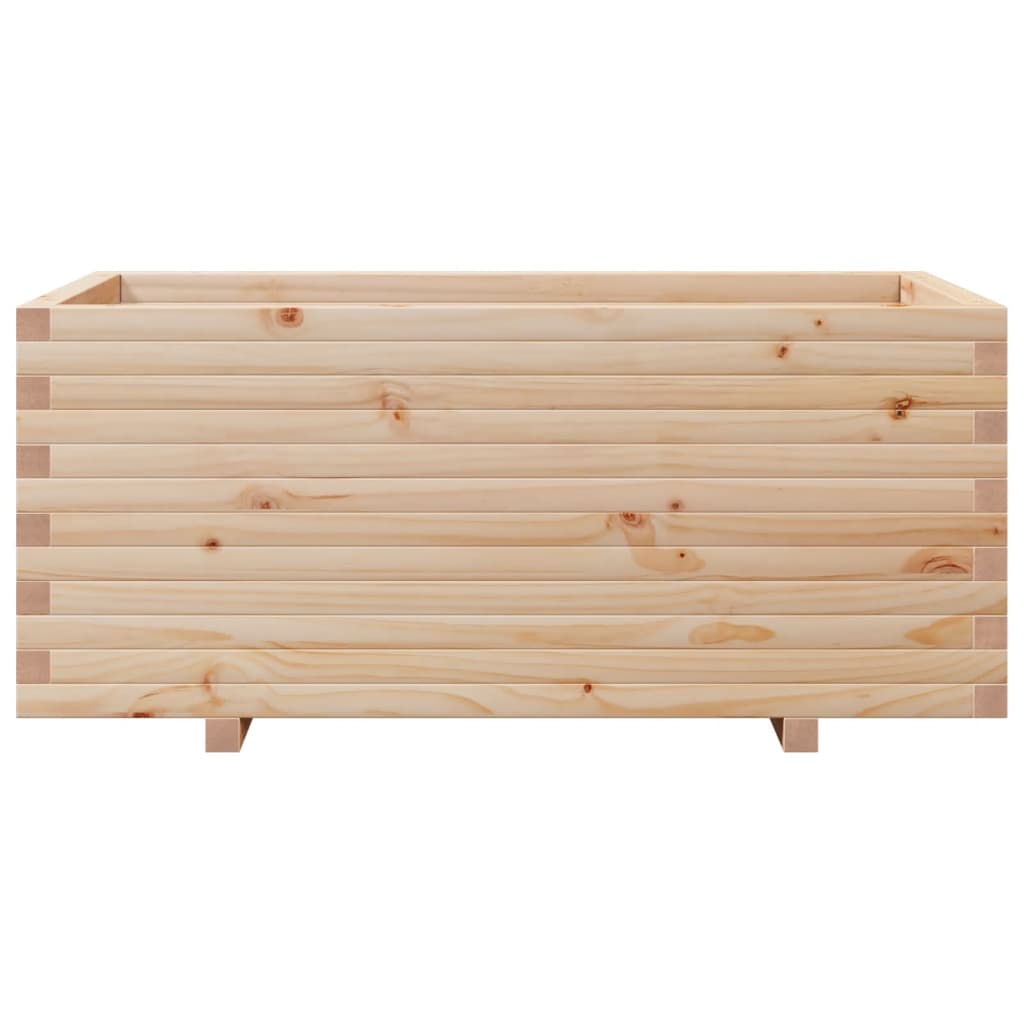Utendørs Blomsterkasse Plantekasse Tre 110x60x49,5 cm heltre furu