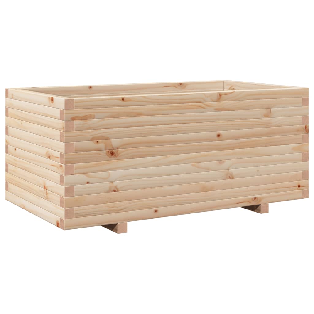 Utendørs Blomsterkasse Plantekasse Tre 110x60x49,5 cm heltre furu