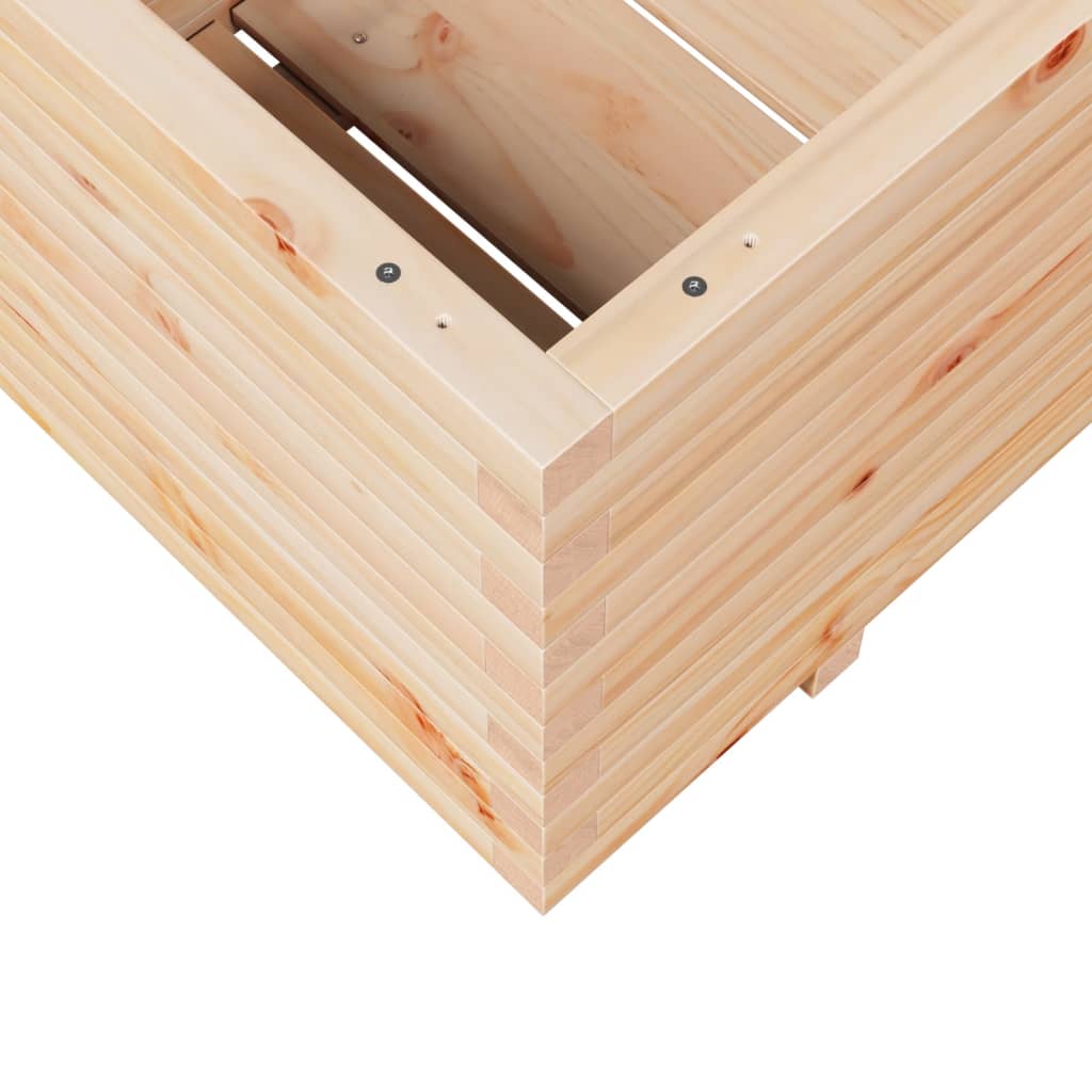 Utendørs Blomsterkasse Plantekasse Tre 110x60x49,5 cm heltre furu