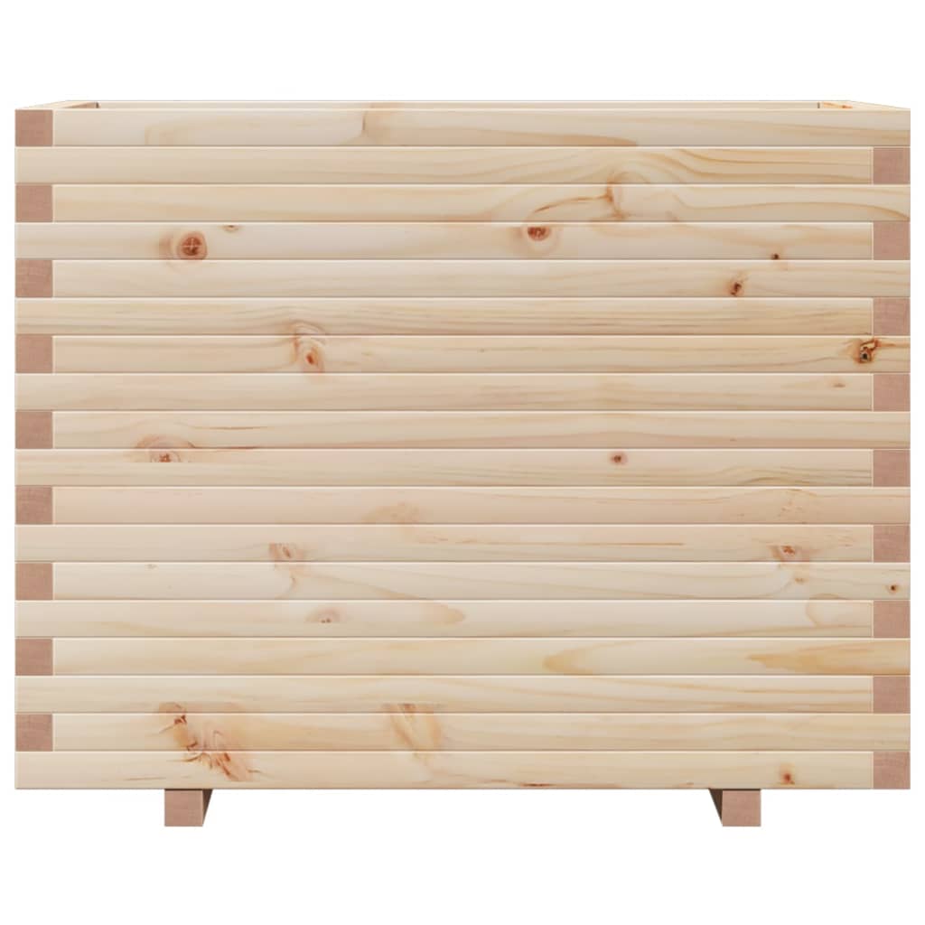 Utendørs Blomsterkasse Plantekasse Tre 90x60x72,5 cm heltre furu