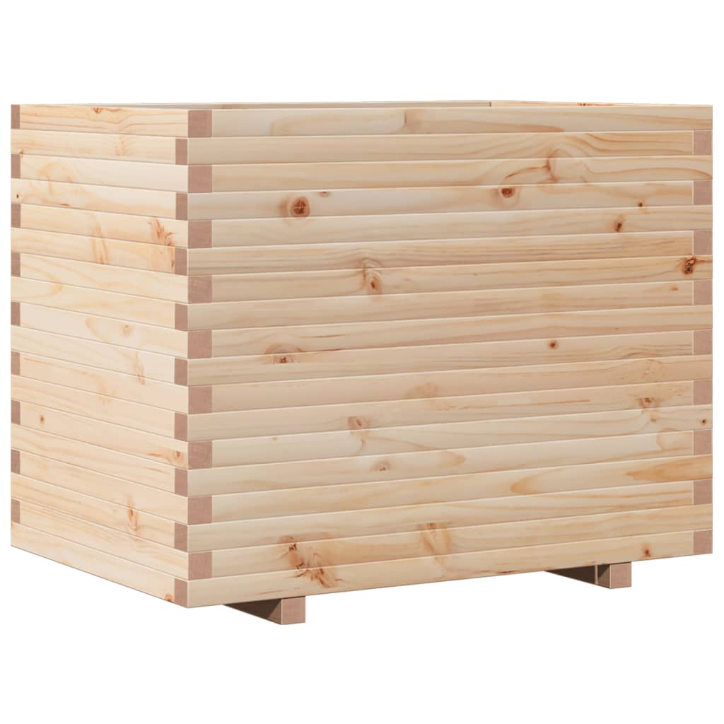 Utendørs Blomsterkasse Plantekasse Tre 90x60x72,5 cm heltre furu
