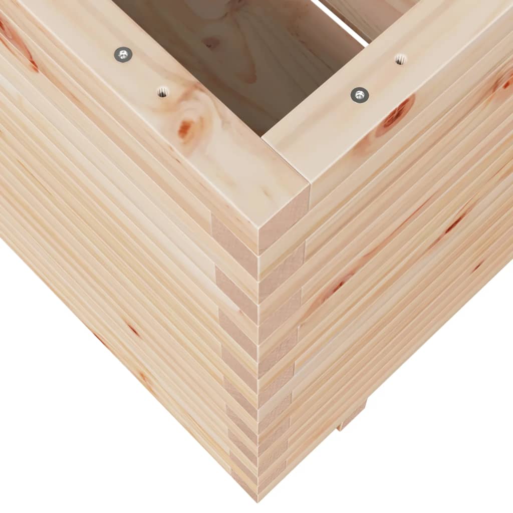 Utendørs Blomsterkasse Plantekasse Tre 90x60x72,5 cm heltre furu