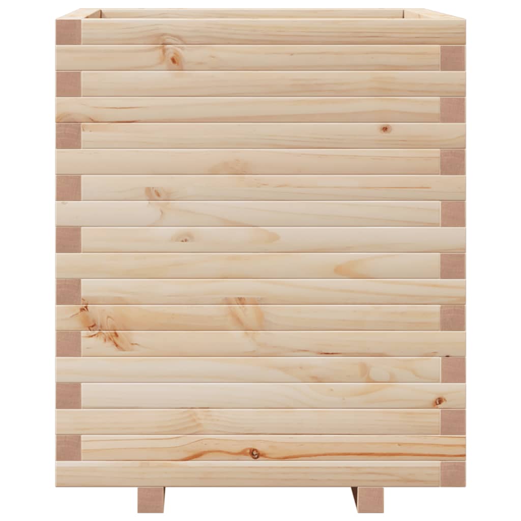 Utendørs Blomsterkasse Plantekasse Tre 60x60x72 cm heltre furu