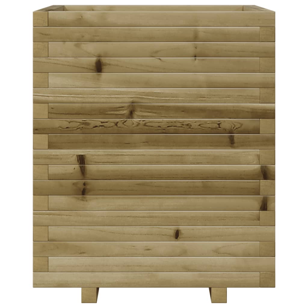 Utendørs Blomsterkasse Plantekasse Tre 60x60x72 cm impregnert furu