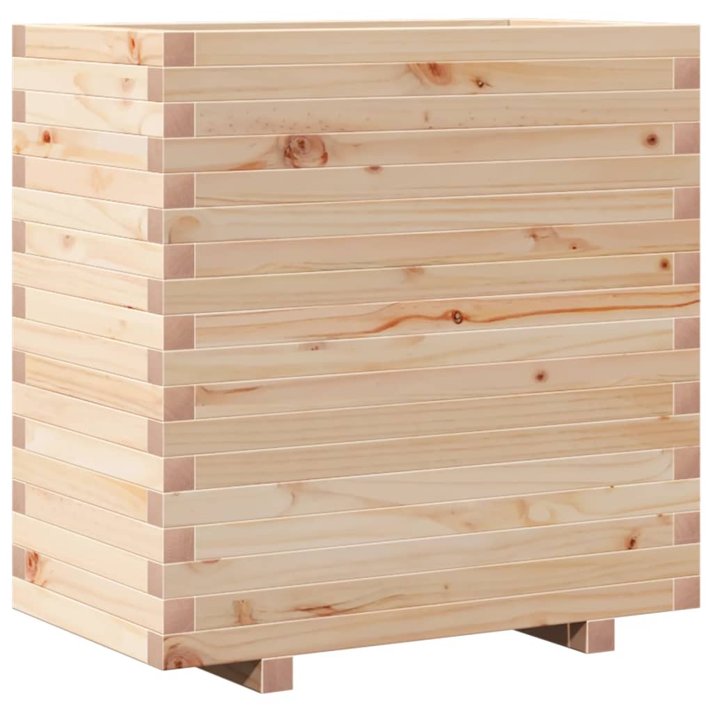 Utendørs Blomsterkasse Plantekasse Tre 70x40x72 cm heltre furu