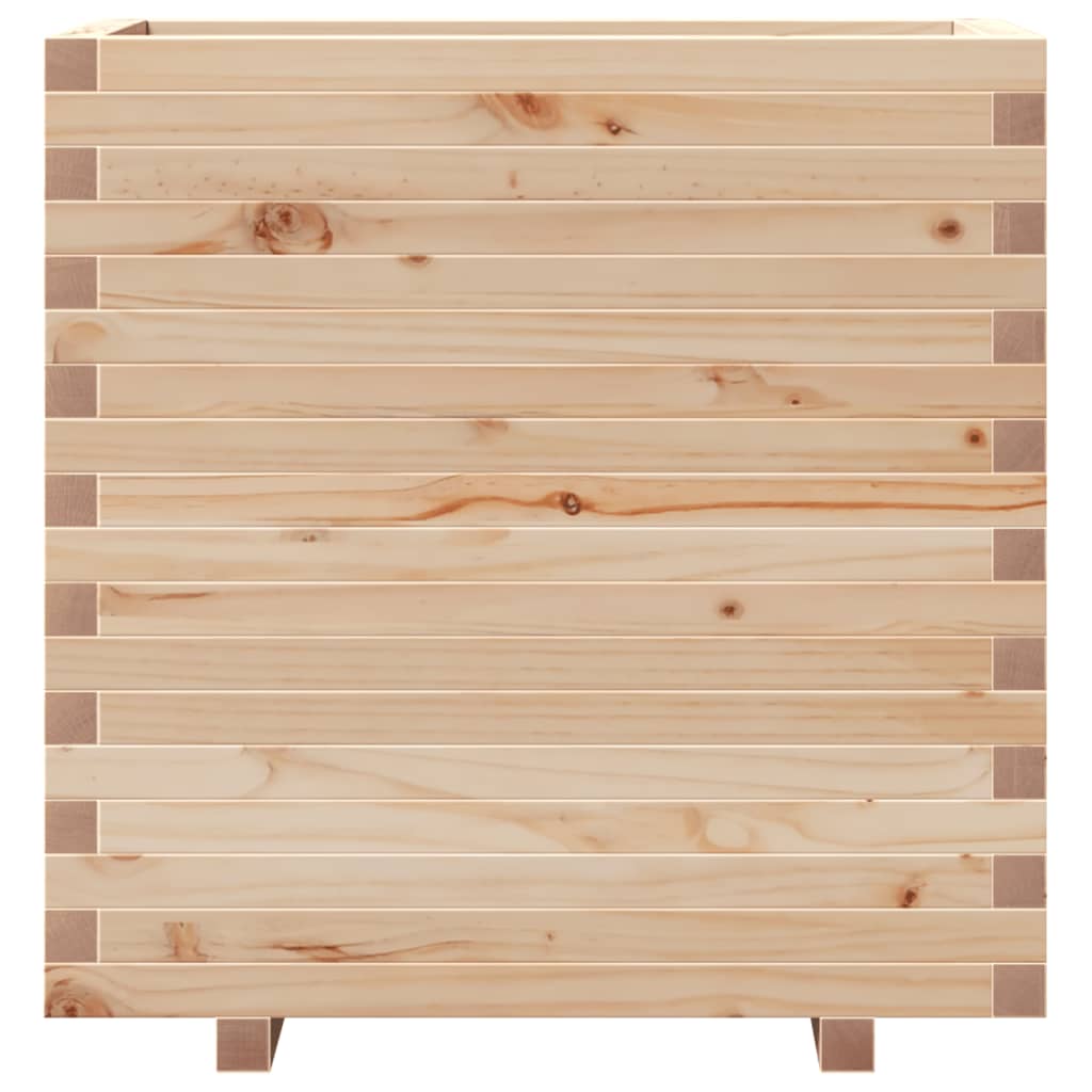 Utendørs Blomsterkasse Plantekasse Tre 70x40x72 cm heltre furu