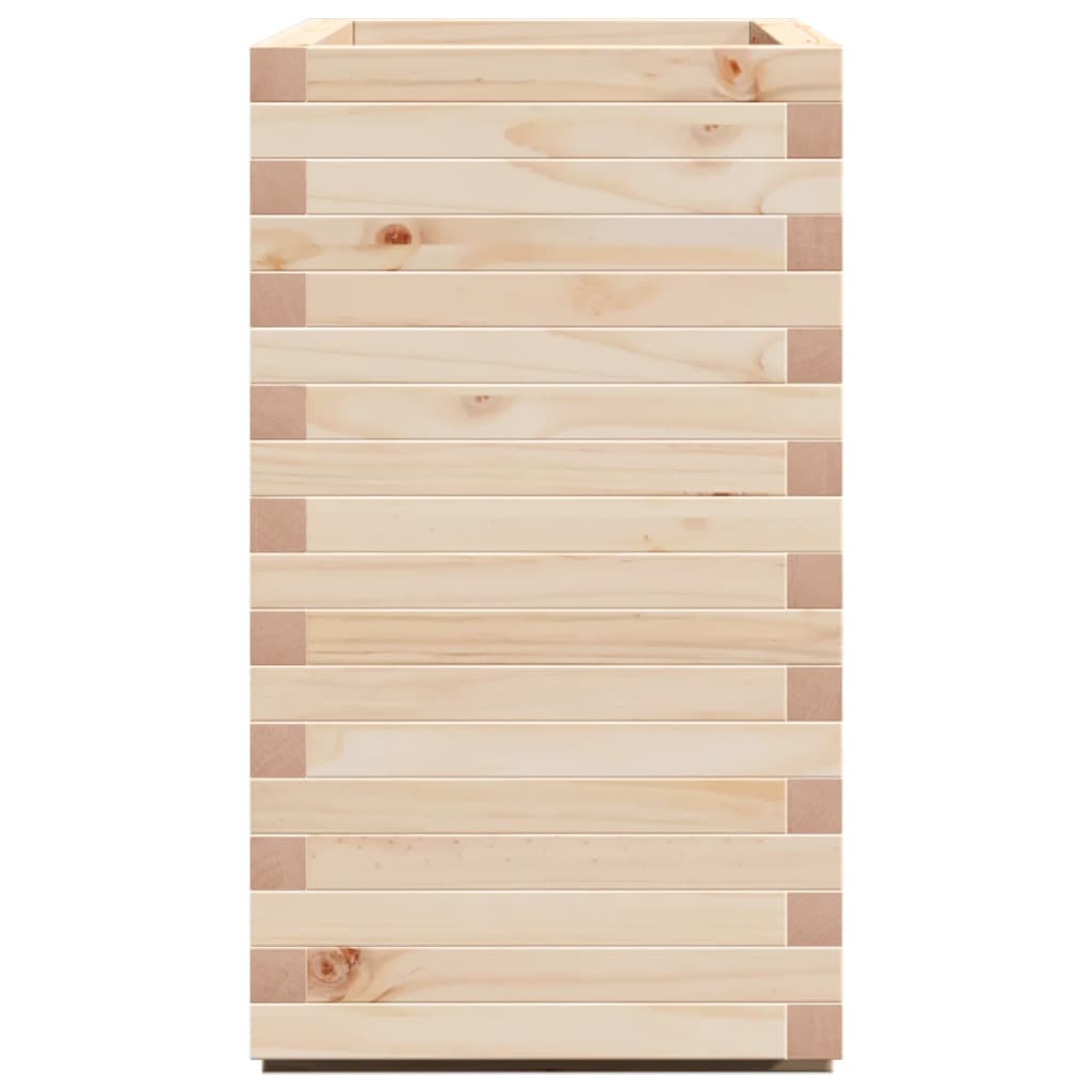 Utendørs Blomsterkasse Plantekasse Tre 70x40x72 cm heltre furu