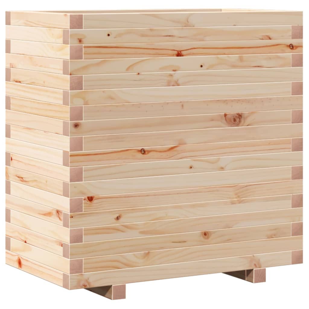 Utendørs Blomsterkasse Plantekasse Tre 70x40x72 cm heltre furu