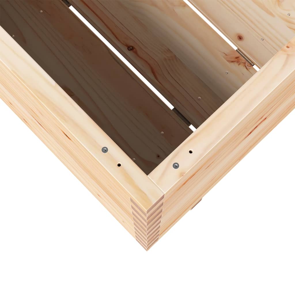 Utendørs Blomsterkasse Plantekasse Tre 70x40x72 cm heltre furu