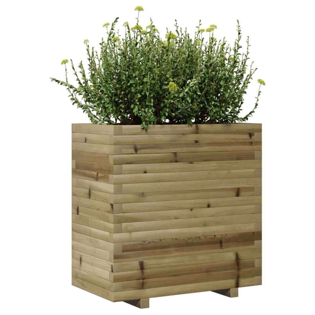 Utendørs Blomsterkasse Plantekasse Tre 70x40x72 cm impregnert furu