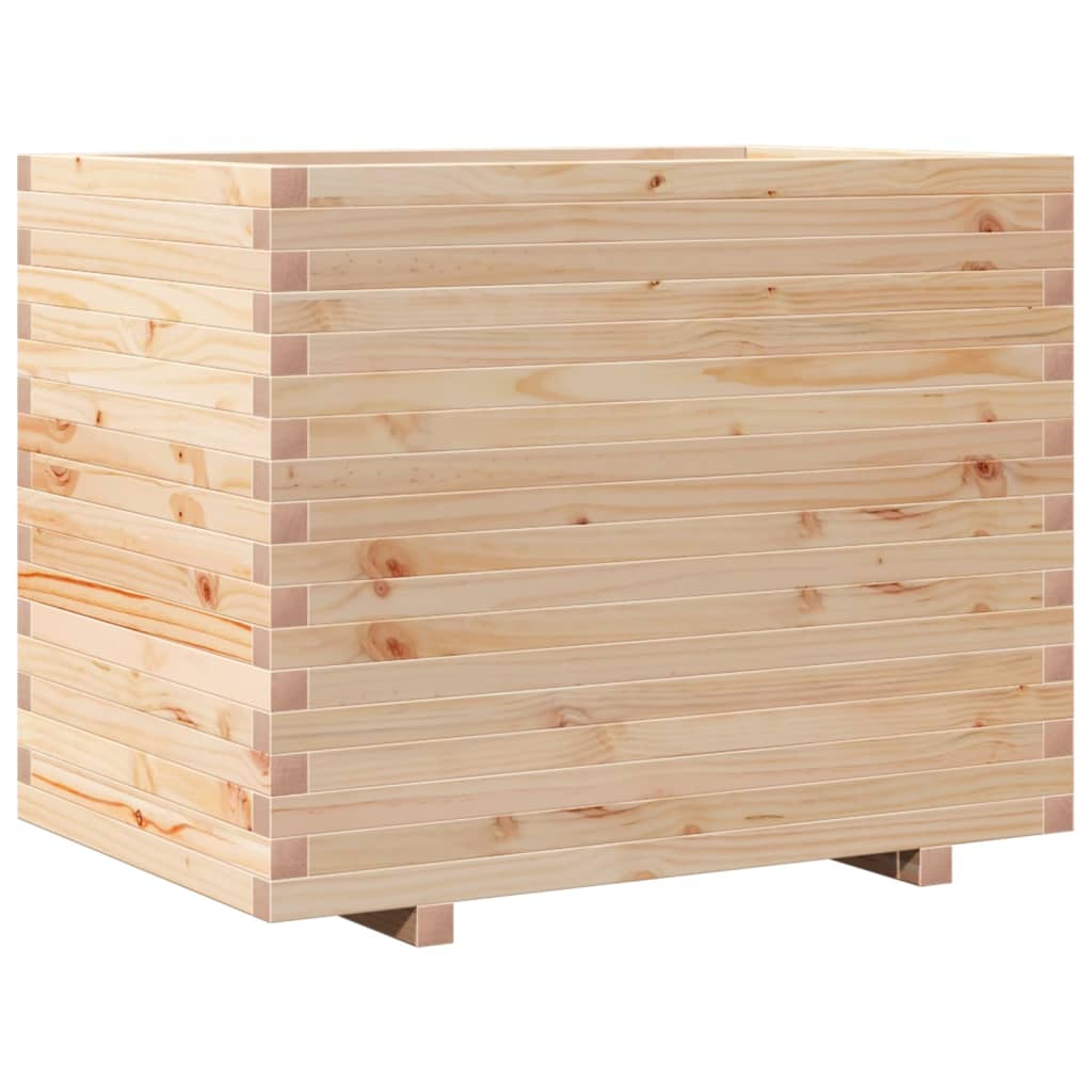 Utendørs Blomsterkasse Plantekasse Tre 90x60x72 cm heltre furu