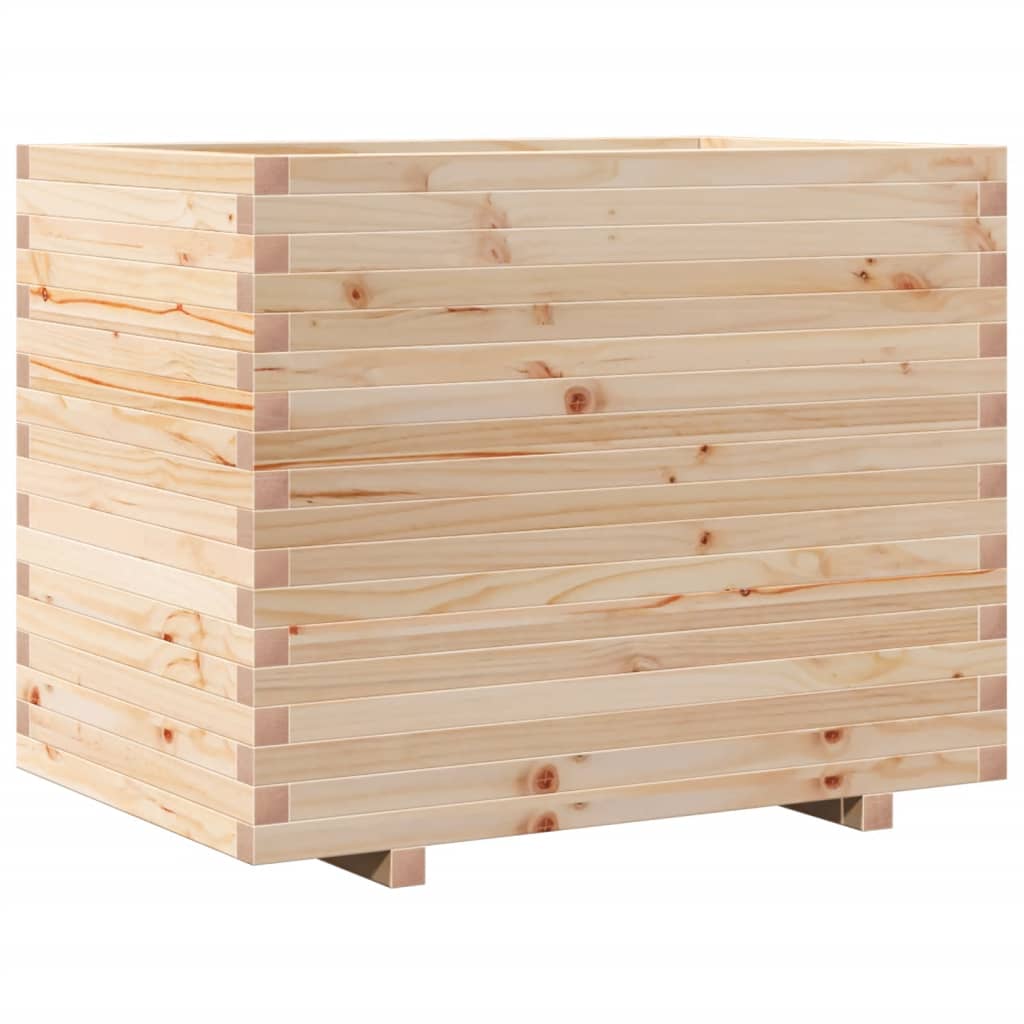 Utendørs Blomsterkasse Plantekasse Tre 90x60x72 cm heltre furu