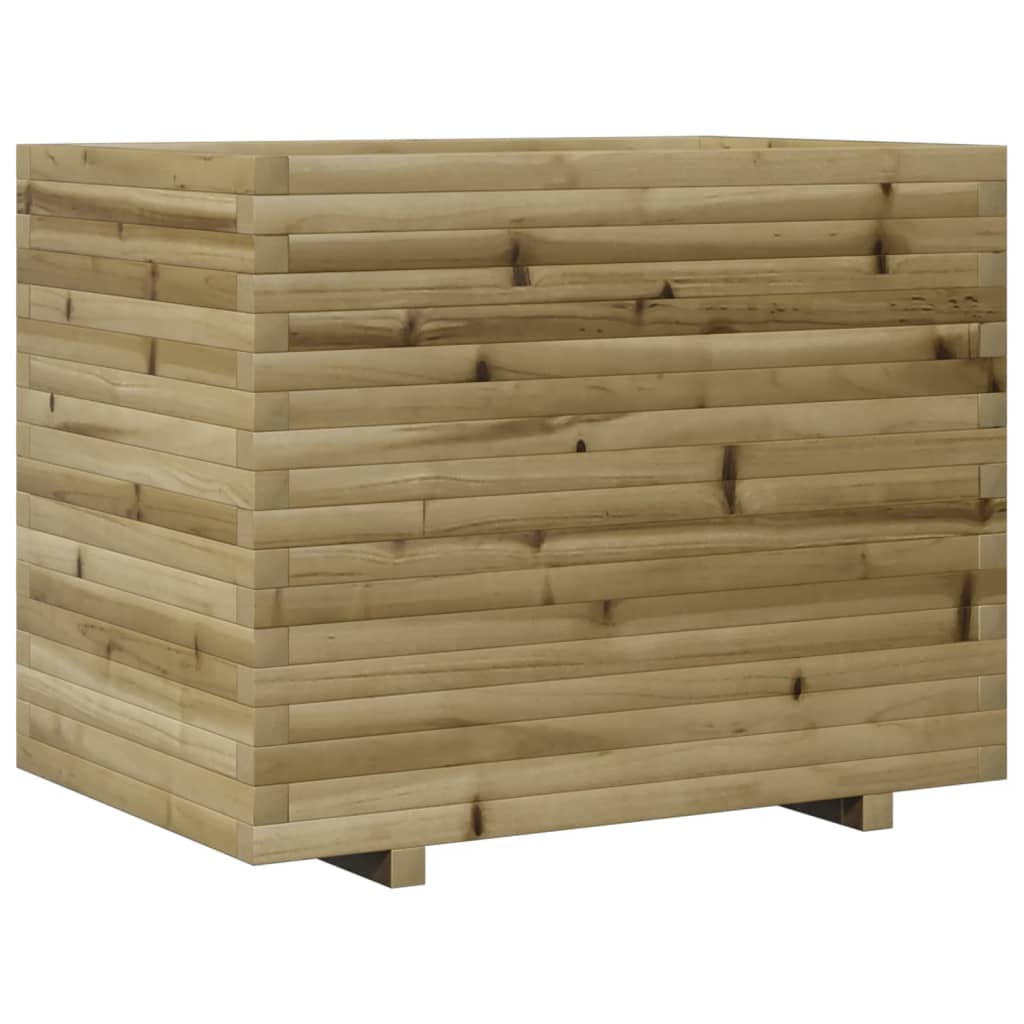 Utendørs Blomsterkasse Plantekasse Tre 90x60x72 cm impregnert furu