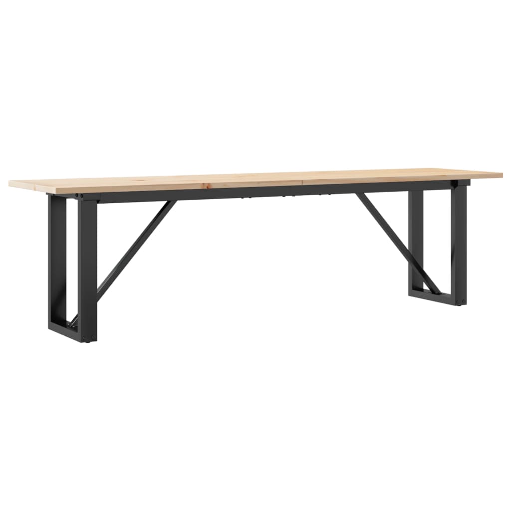 Salongbord Sofabord DIV. O-ramme 160x40x45 cm heltre furu og støpejern