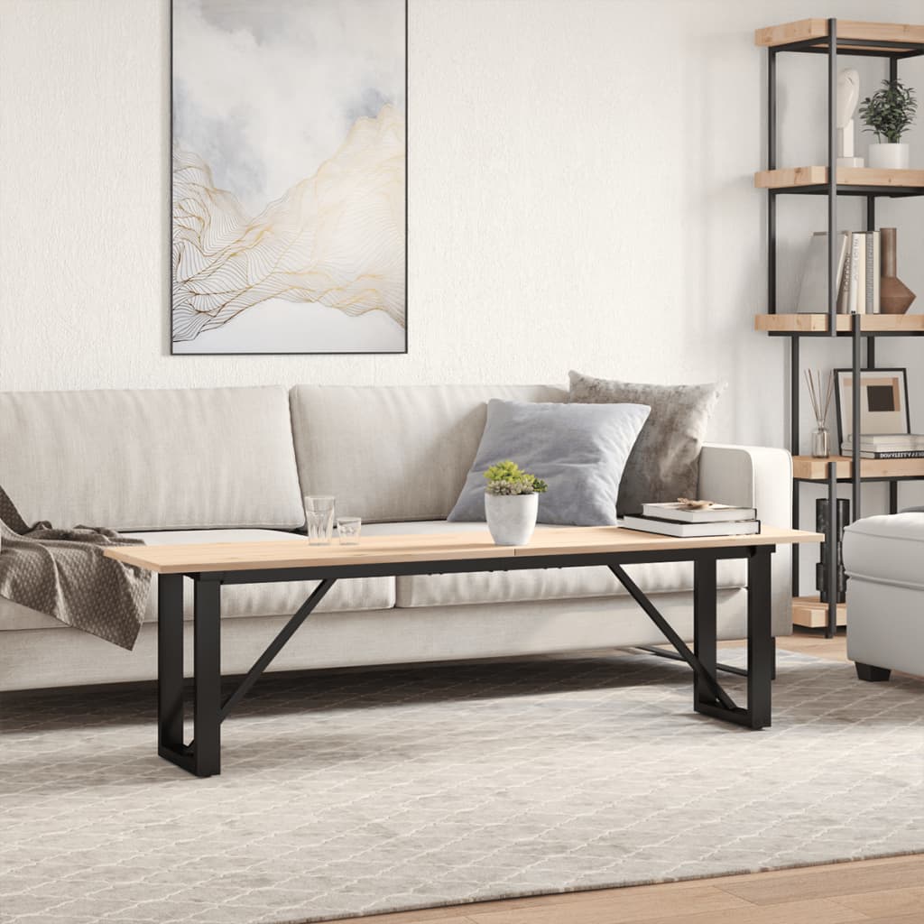 Salongbord Sofabord DIV. O-ramme 160x40x45 cm heltre furu og støpejern