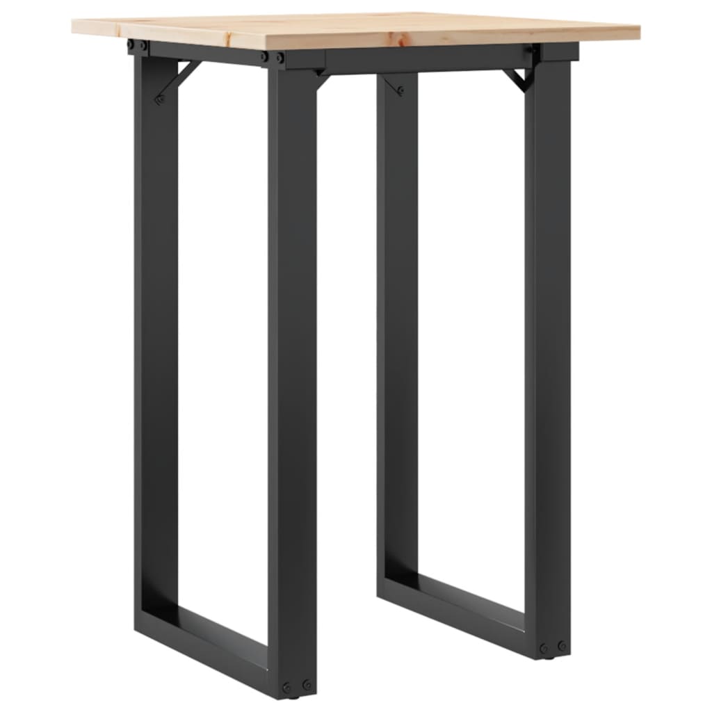 Spisebord O-ramme 50x50x75 cm heltre furu og stål