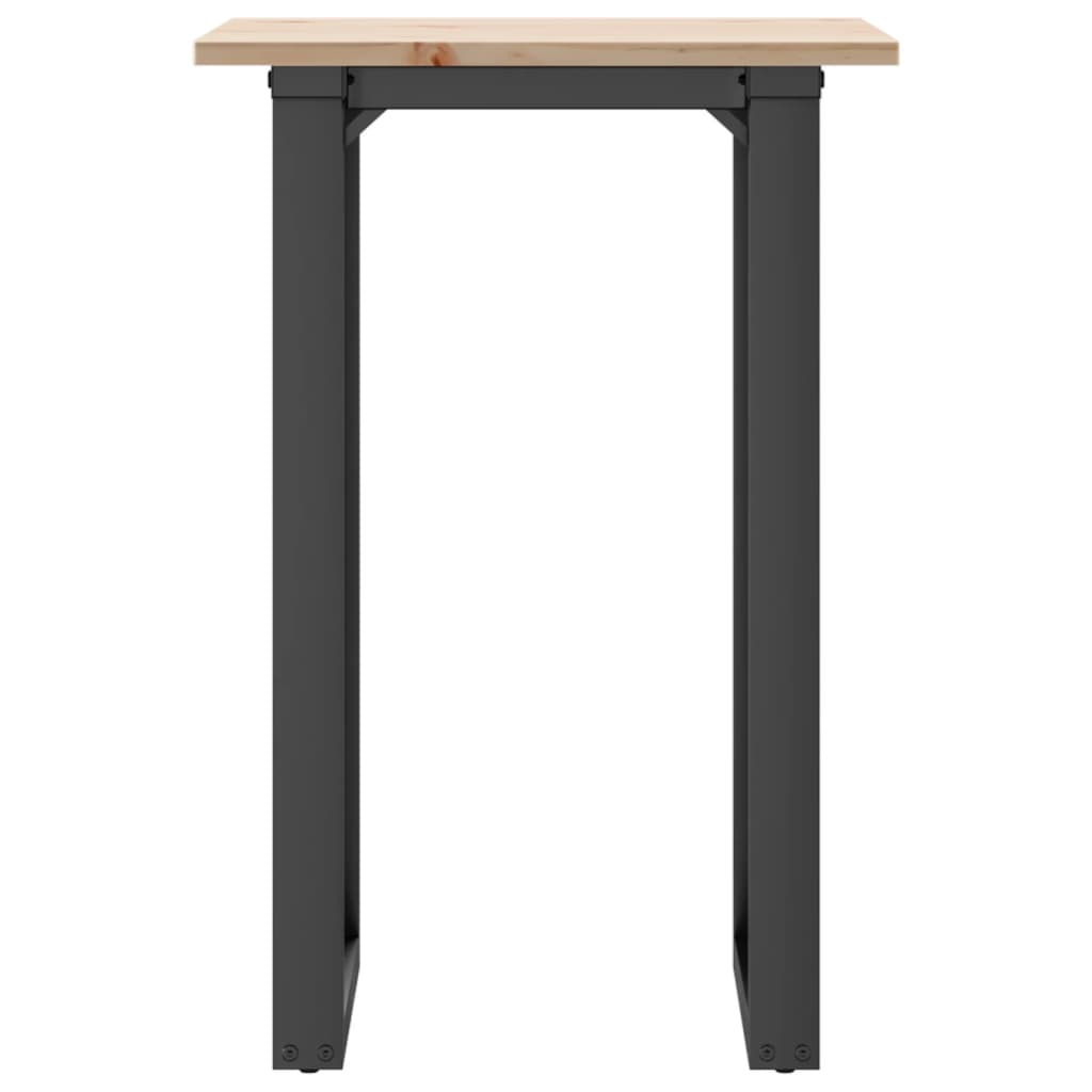 Spisebord O-ramme 50x50x75 cm heltre furu og stål