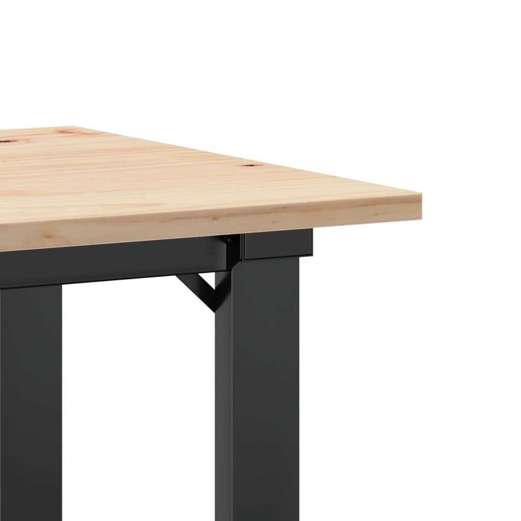 Spisebord O-ramme 50x50x75 cm heltre furu og stål