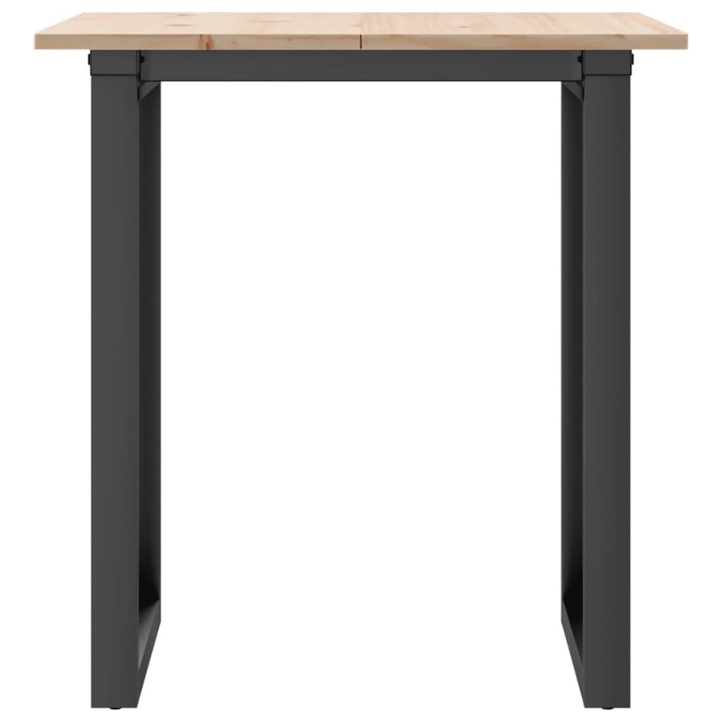 Spisebord O-ramme 60x60x75 cm heltre furu og stål