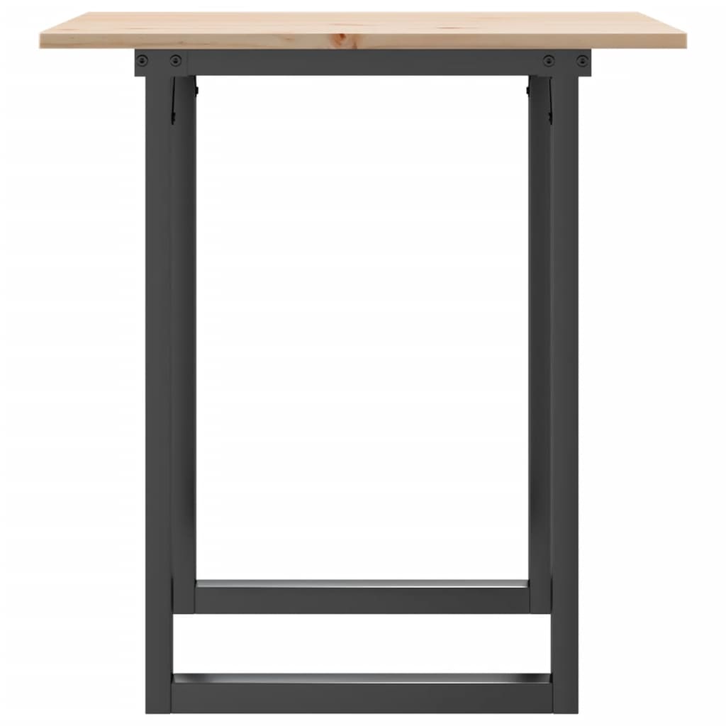 Spisebord O-ramme 60x60x75 cm heltre furu og stål