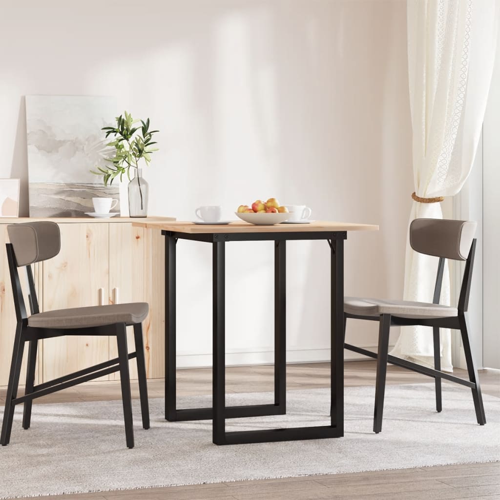 Spisebord O-ramme 70x70x75 cm heltre furu og stål