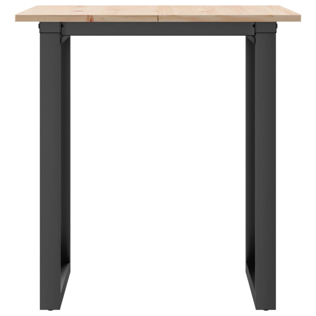 Spisebord O-ramme 70x70x75 cm heltre furu og stål