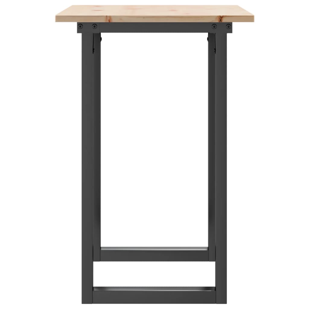 Spisebord O-ramme 80x50x75 cm heltre furu og stål