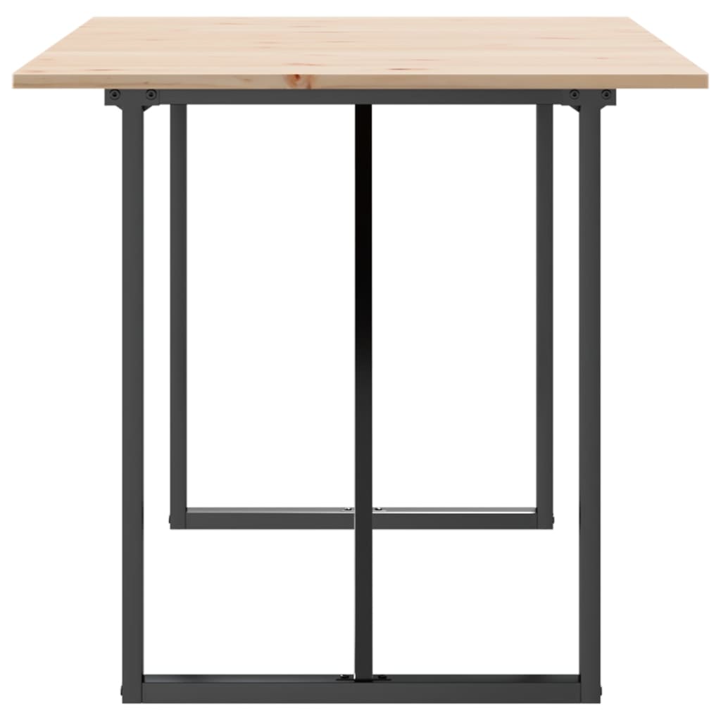 Spisebord O-ramme 160x80x75 cm heltre furu og stål