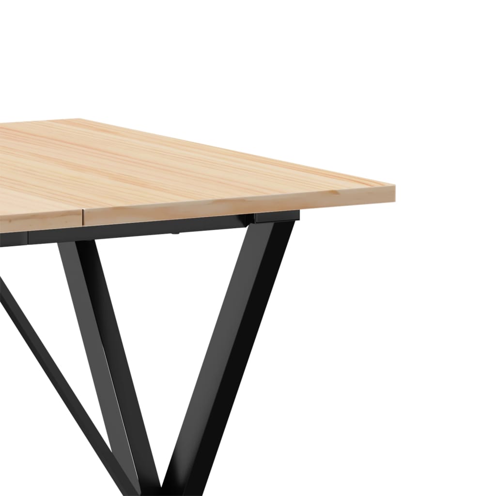 Salongbord Sofabord DIV. X-ramme 70x70x75 cm heltre furu og støpejern
