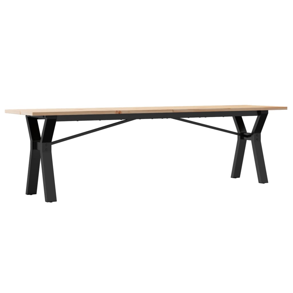 Salongbord Sofabord DIV. Y-ramme 160x40x45 cm heltre furu og støpejern