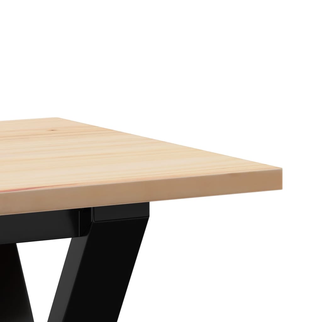 Salongbord Sofabord DIV. Y-ramme 160x40x45 cm heltre furu og støpejern