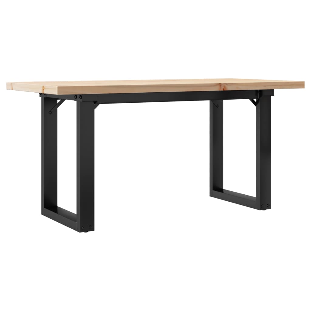 Salongbord Sofabord DIV. O-ramme 90x40x45,5 cm heltre furu og støpejern
