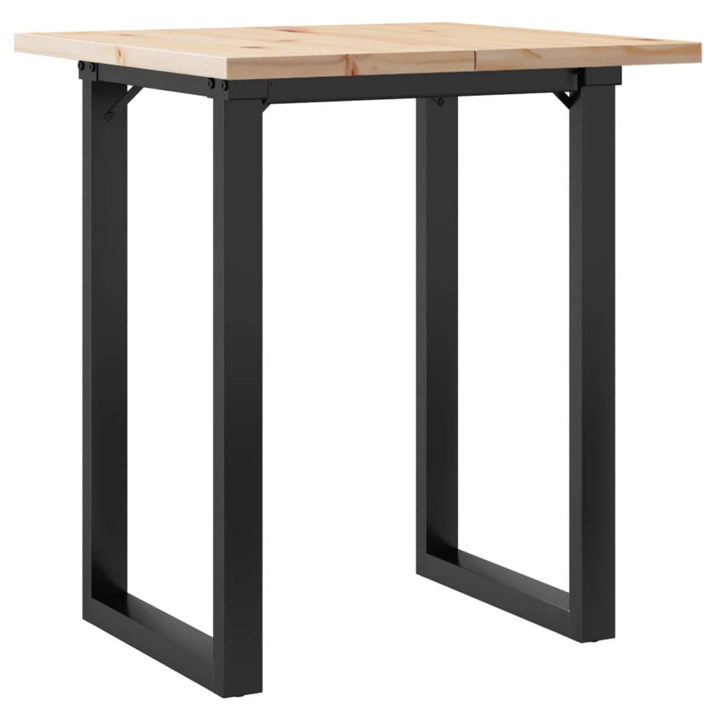 Spisebord O-ramme 60x60x75,5 cm heltre furu og stål