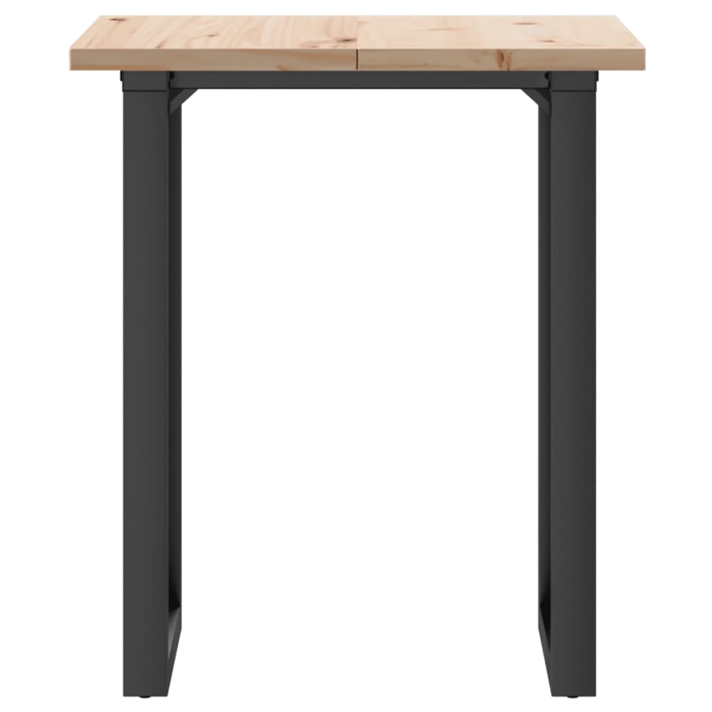 Spisebord O-ramme 60x60x75,5 cm heltre furu og stål