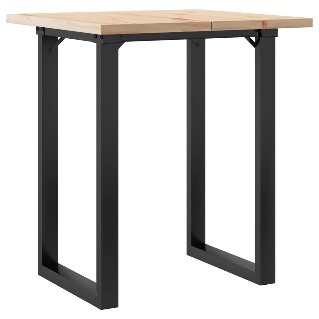 Spisebord O-ramme 60x60x75,5 cm heltre furu og stål