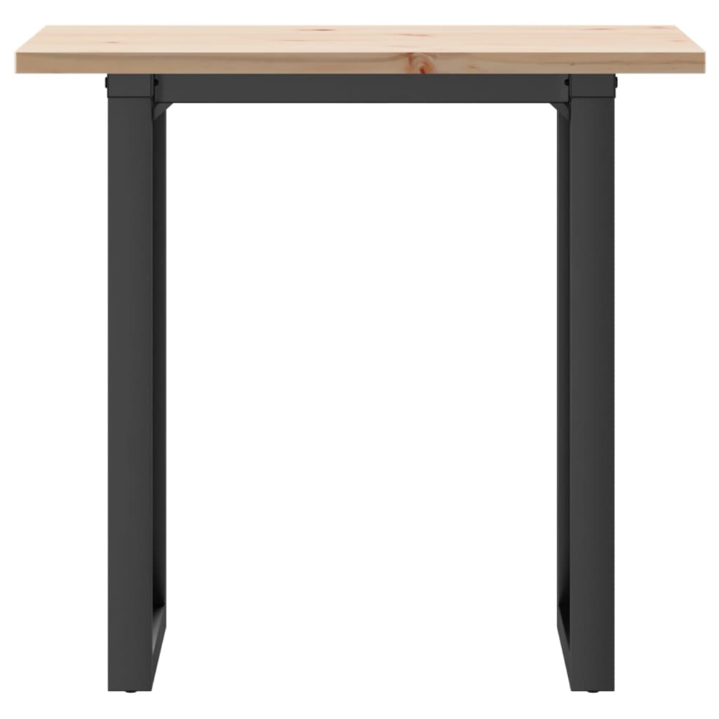 Spisebord O-ramme 80x50x75,5 cm heltre furu og stål