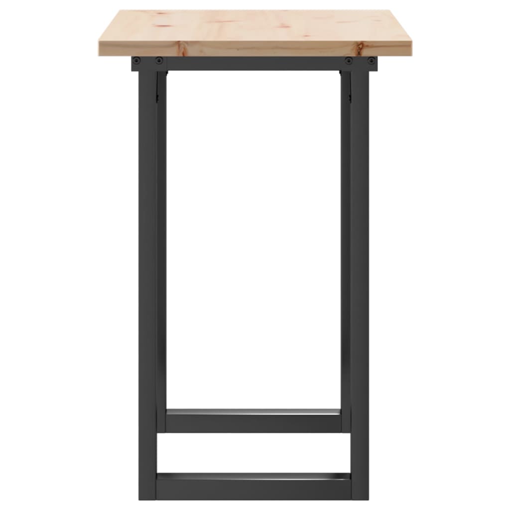 Spisebord O-ramme 80x50x75,5 cm heltre furu og stål
